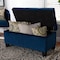 Baxton Studio Michaela Navy Blue Velvet Upholstered Storage Ottoman 162-10459 - alternate 4